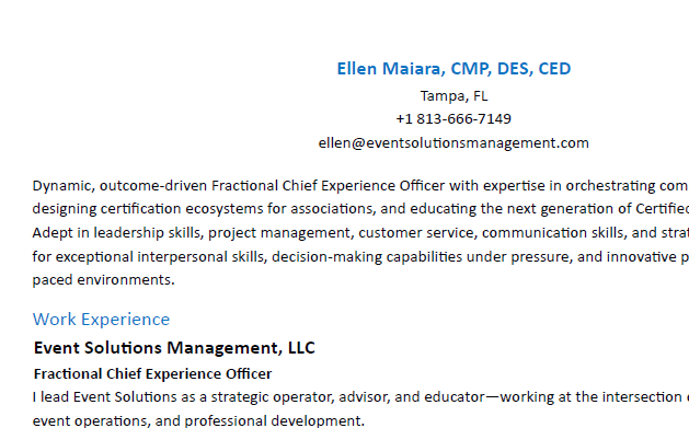 resume